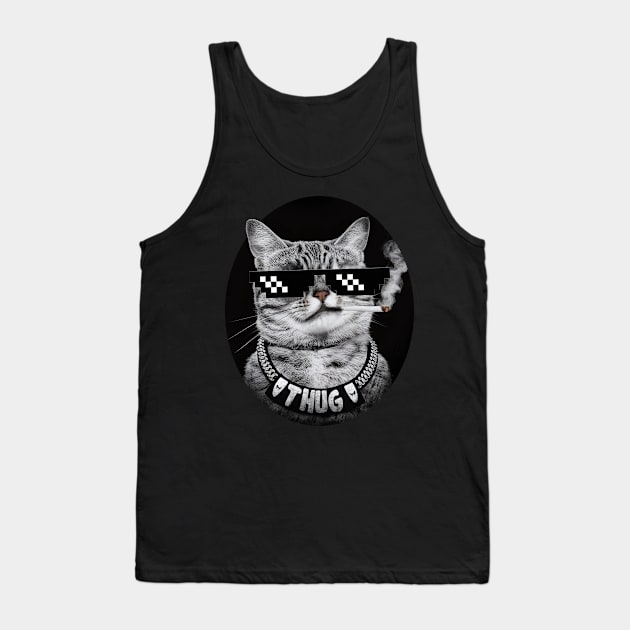 Cat Thug Life Tank Top by PetODesigns